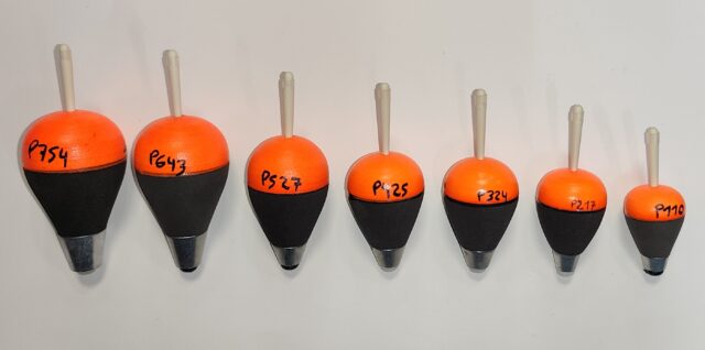 Boyas plomadas de neopreno naranjas
